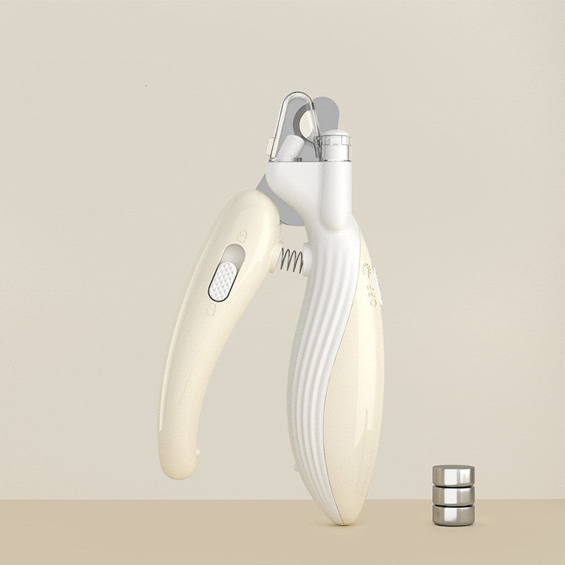 Electric pet nail grinder showing LED light feature